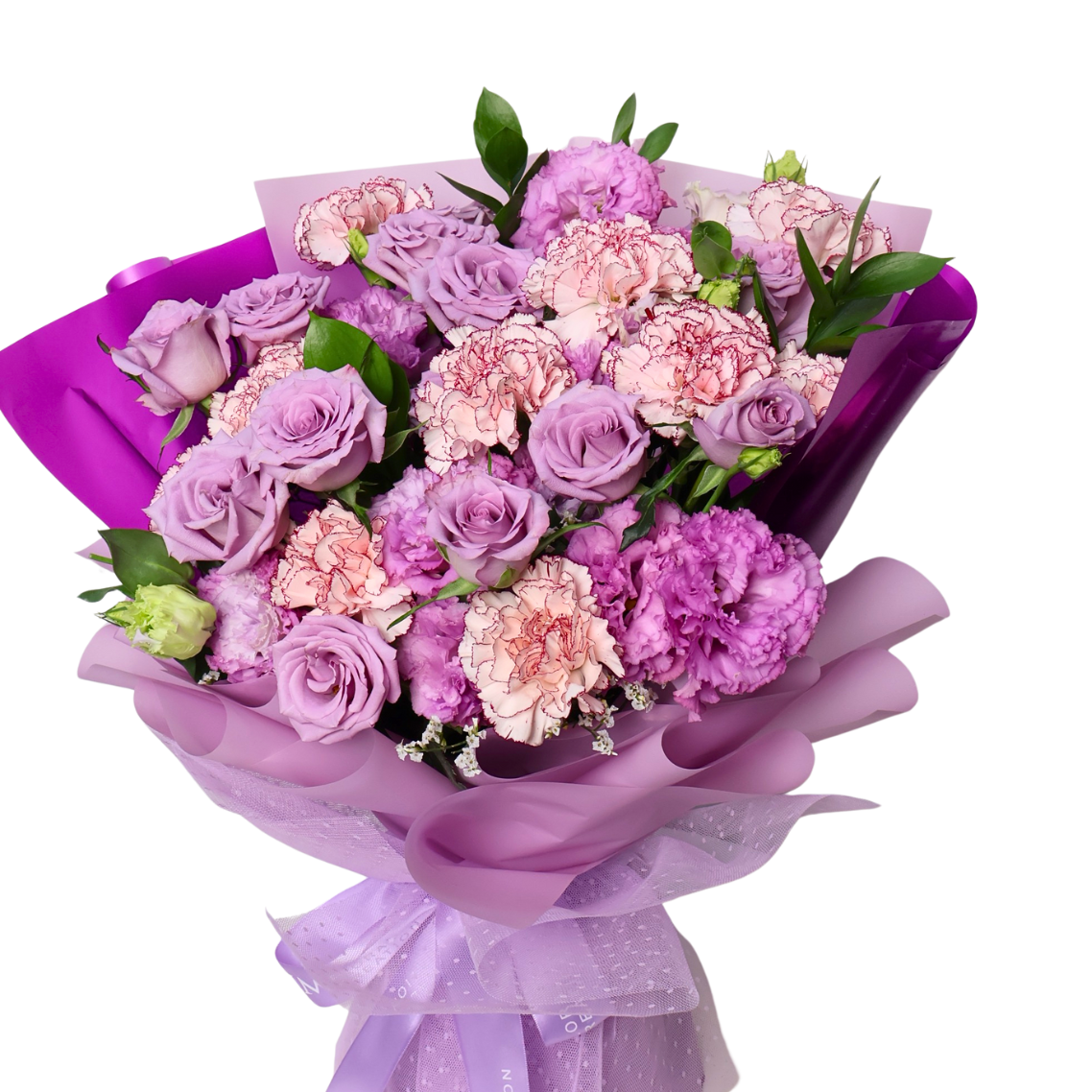 Heart Gem (10 Carnation, Rose Spray) - Flower Bouquet