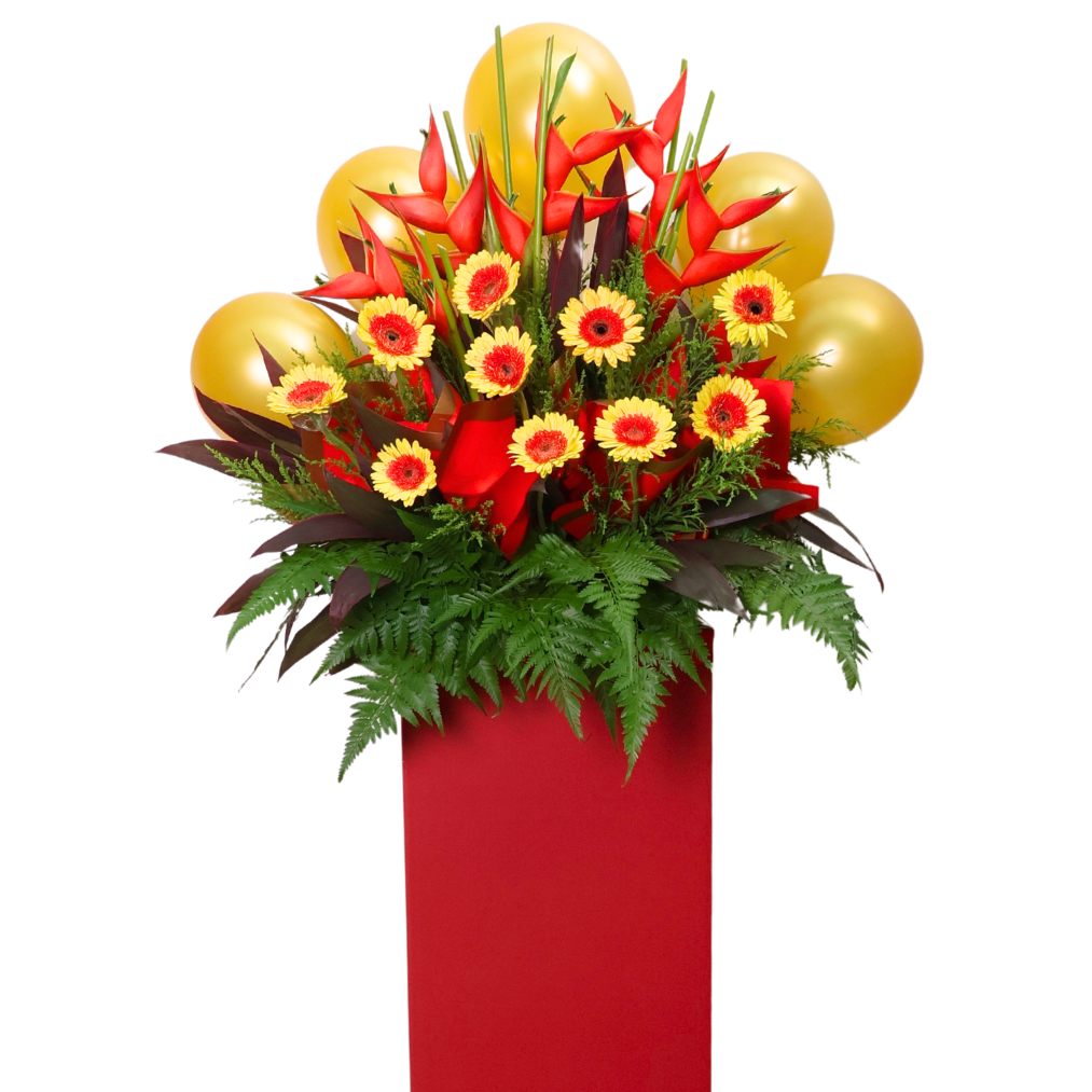 Colorful flower bouquet in vase.