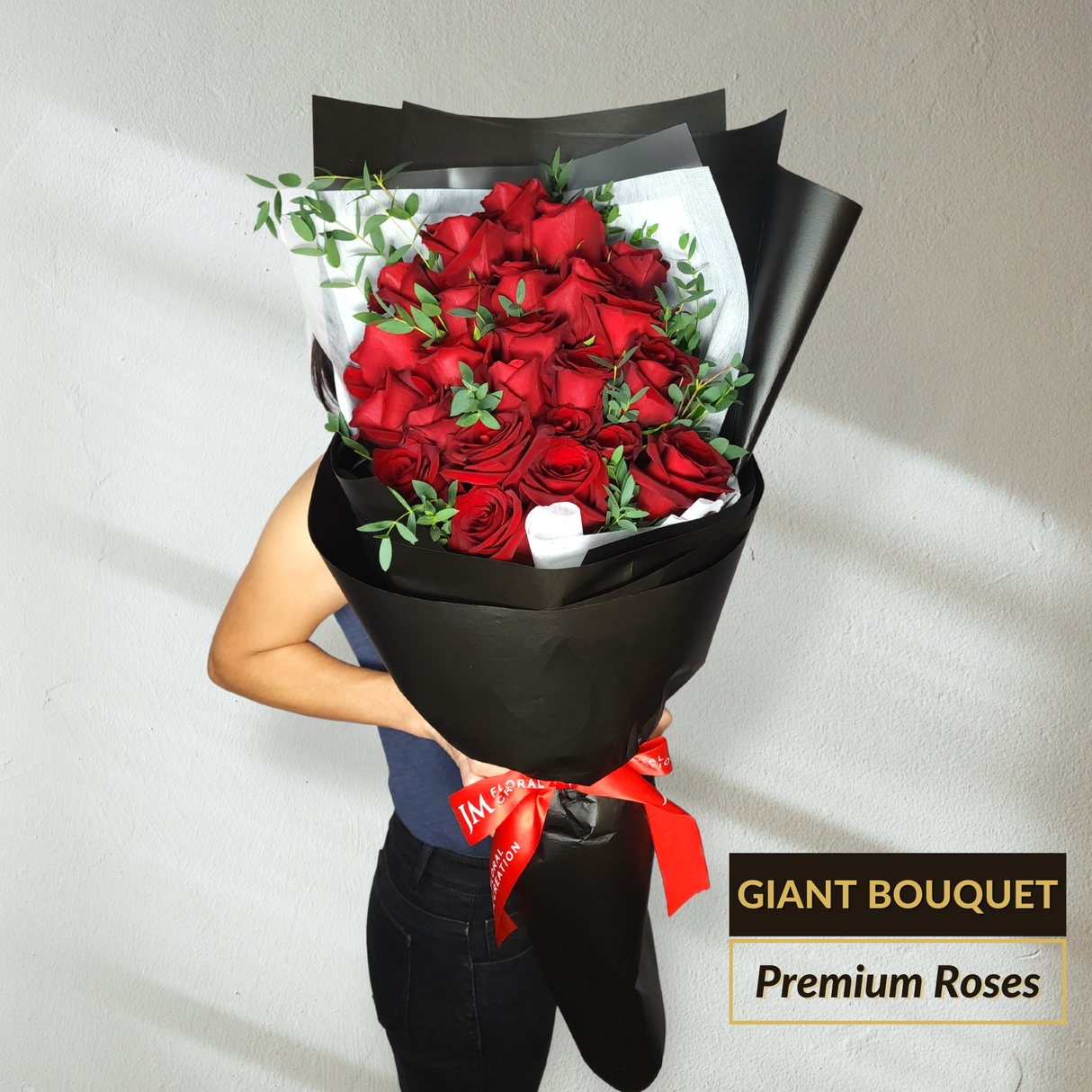 passion Red Roses Giant Bouquet Birthday Flower Bouquet Singapore