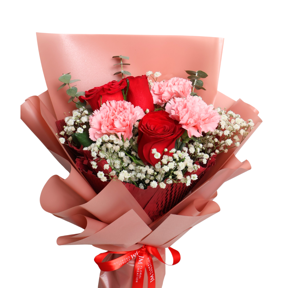 Passion Moments (3 Roses, 3 Carnation) - Flower Bouquet