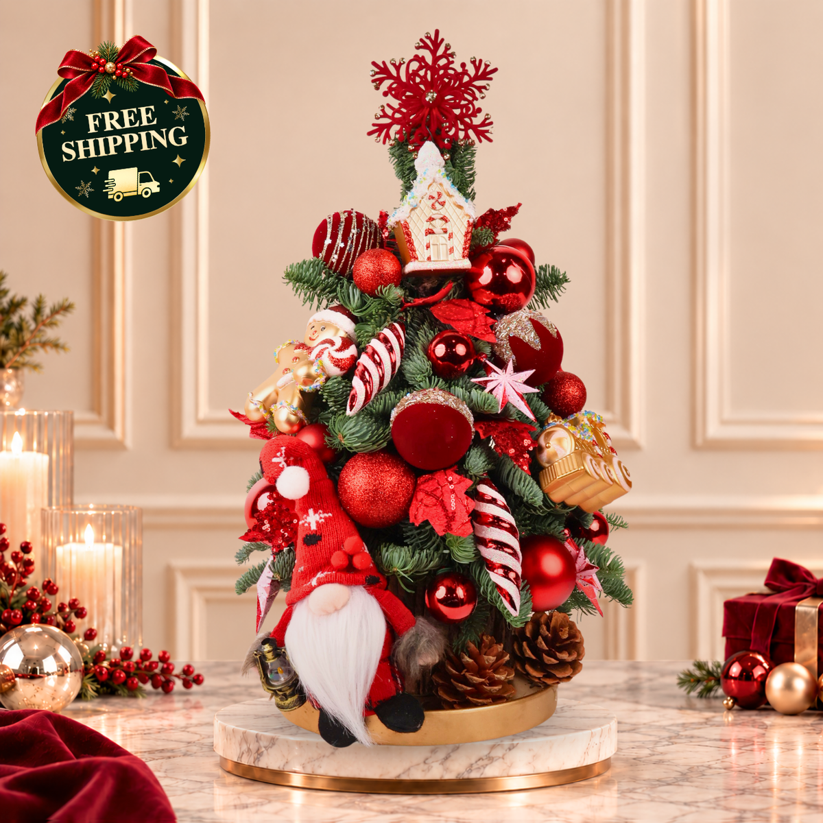 Peppermint Rhapsody - Mini Christmas Tree
