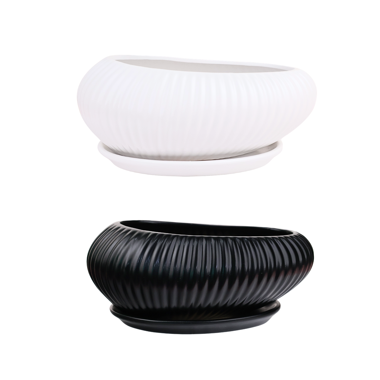 Curve Ribble Ceramic Pot