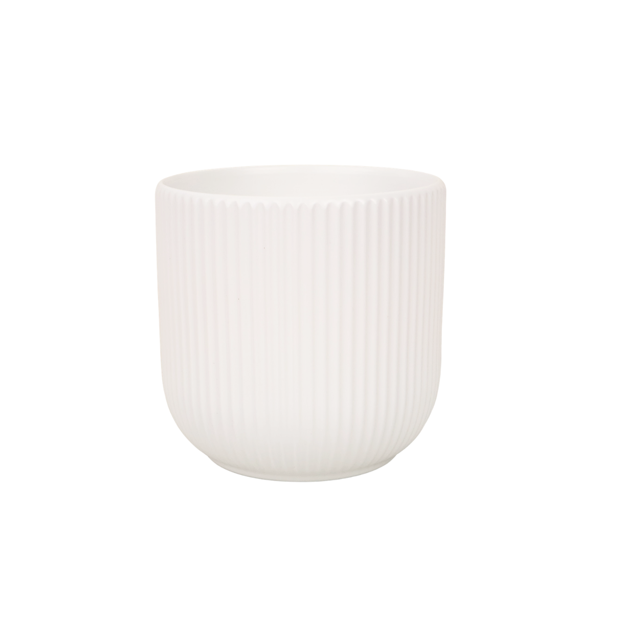 Soft Line Ridge Ceramic Pot