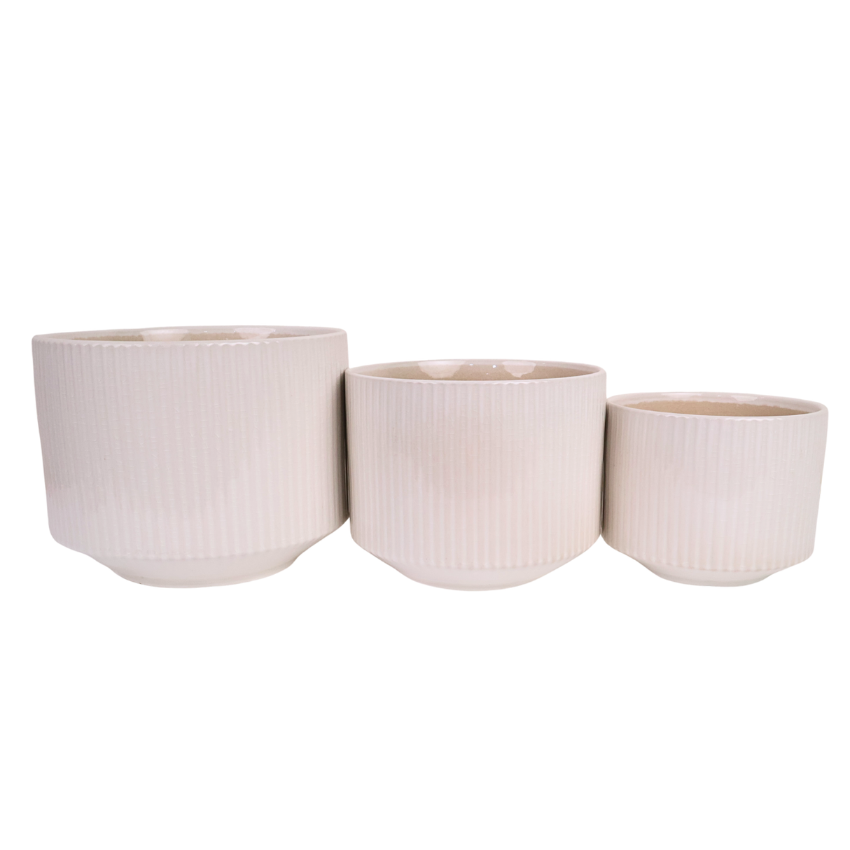 White Ridge Ceramic Pot