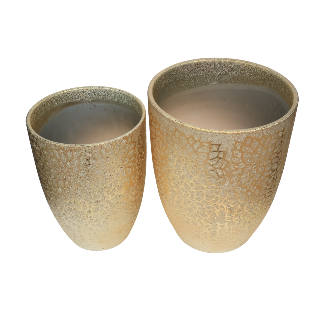 Gold Embossed Ceramic Pot