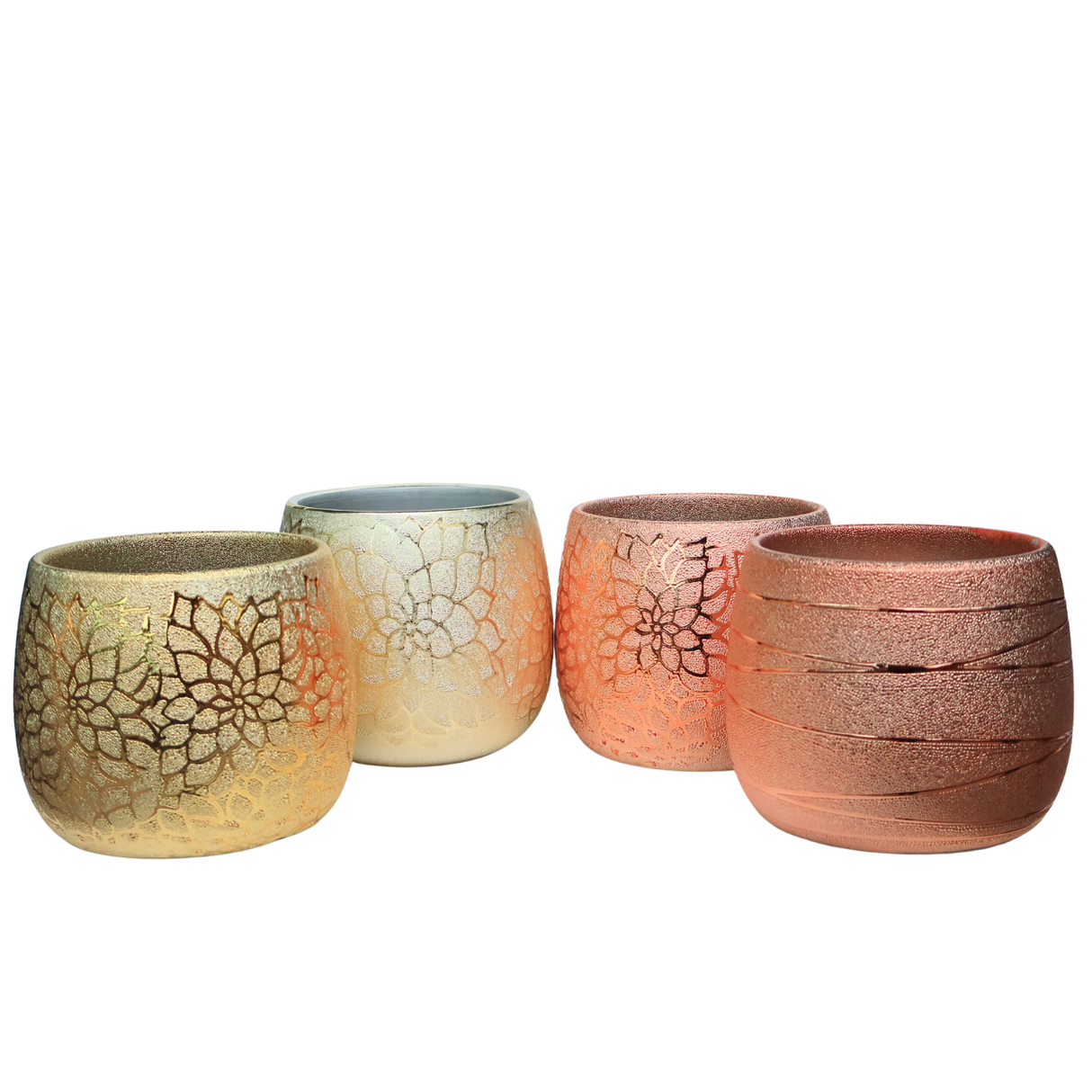 Floral Mandala Round Ceramic Pot