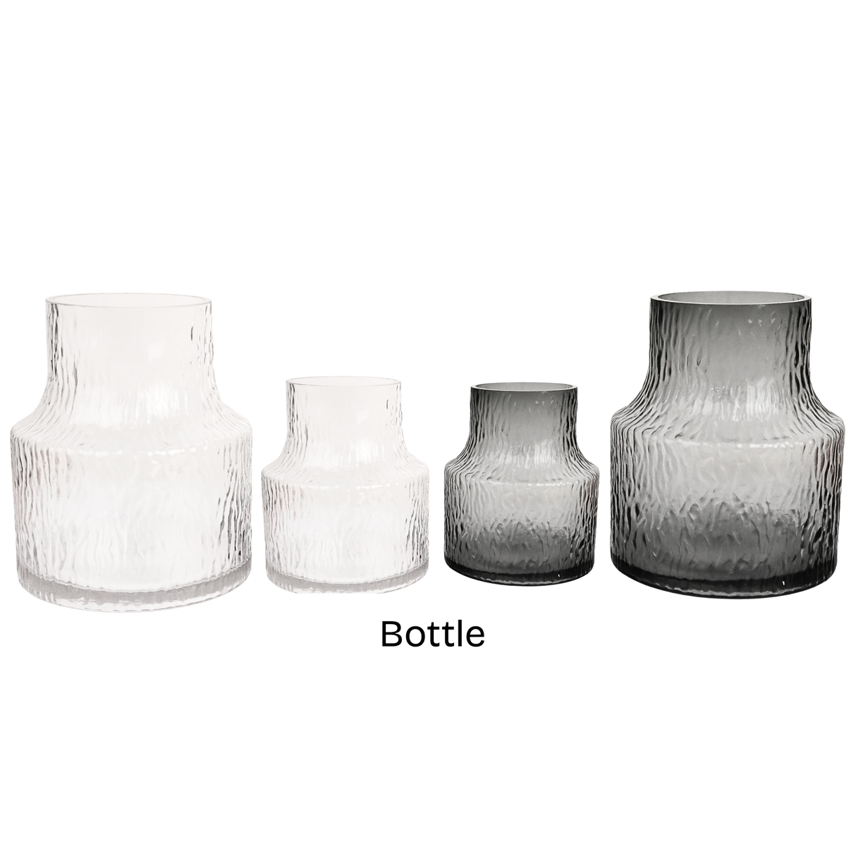 Crystal Bark Glass Vase