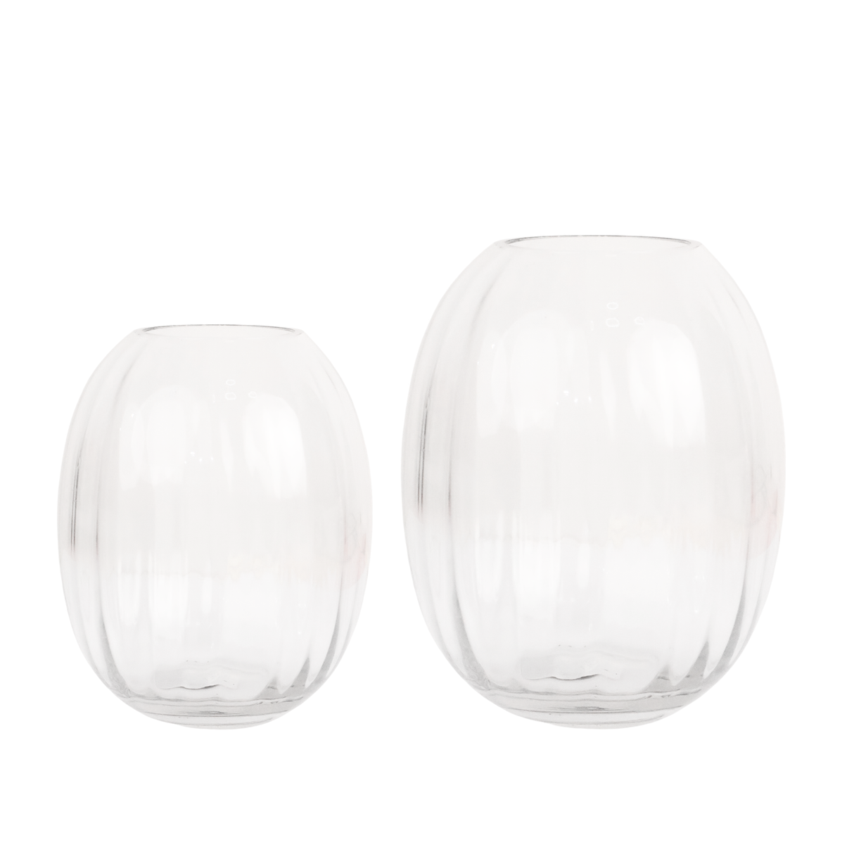 Bubble Ribbed Glass Vase