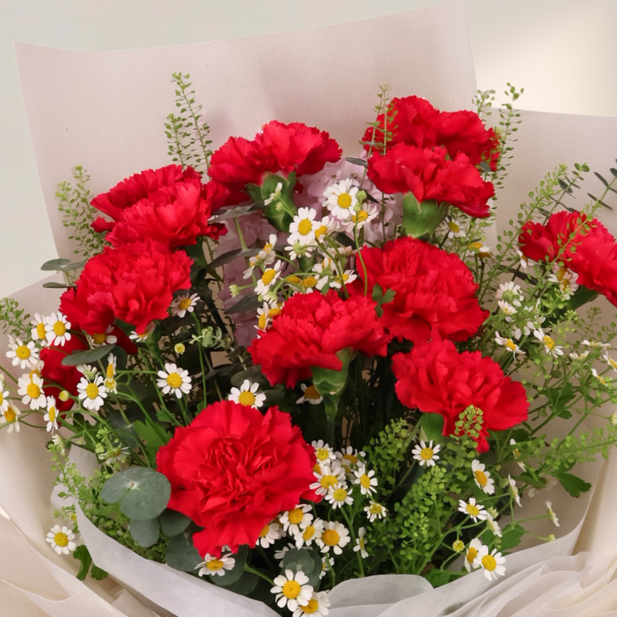 Pure Gratitude (12 Carnations) - Mother's Day Bouquet