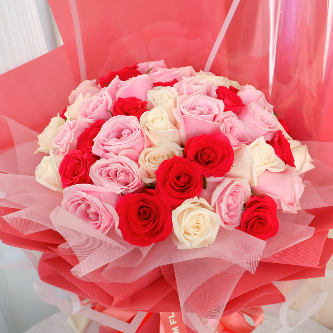Raina (50 Roses)- Flower Bouquet