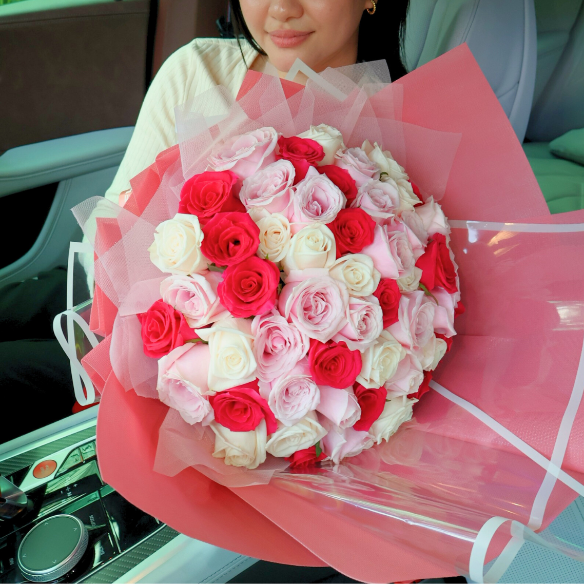 Raina (50 Roses)- Flower Bouquet