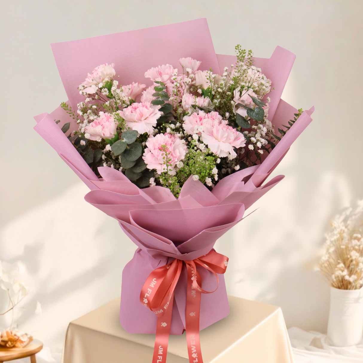 Sincere Warm (12 Carnations) - Flower Bouquet