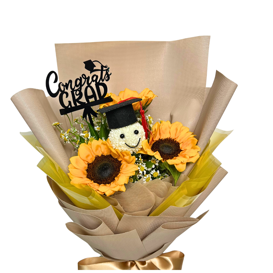 Smiling Success (3 Sunflowers) - Flower Bouquet