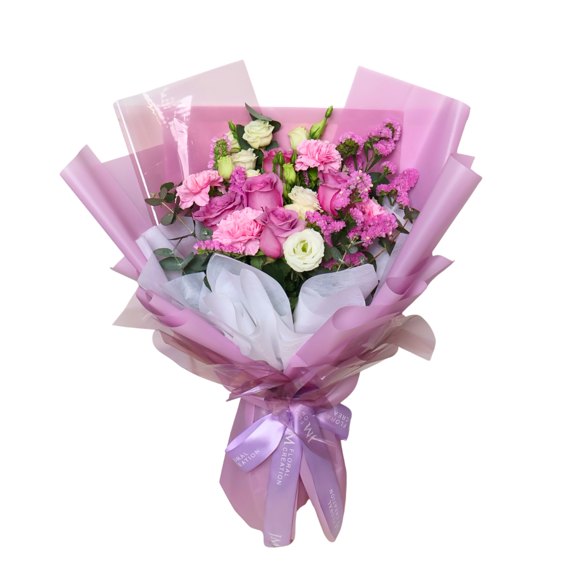 Unending Love (5 Roses, 5 Carnation) - Flower Bouquet