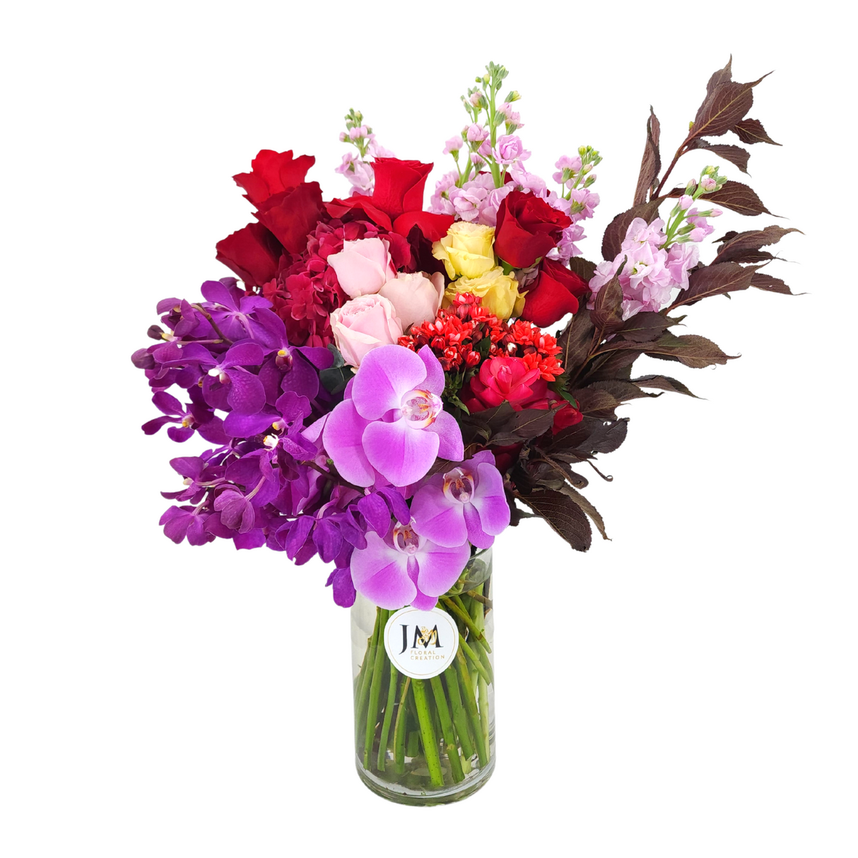 valerie Roses & Hydrangeas Vase Arrangement Birthday Flower Bouquet Singapore