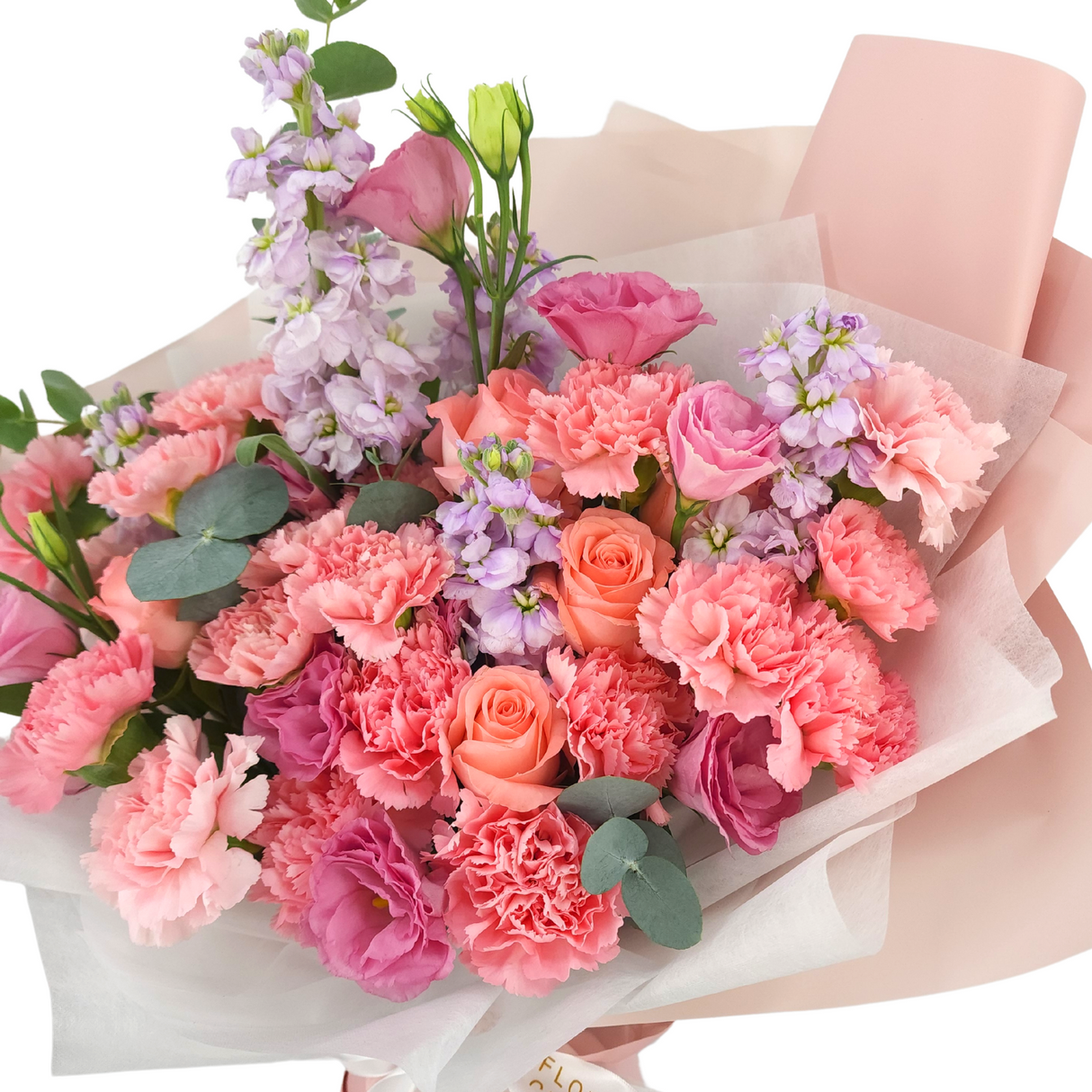 verona Pink Roses & Carnations Bouquet Birthday Flower Bouquet Singapore