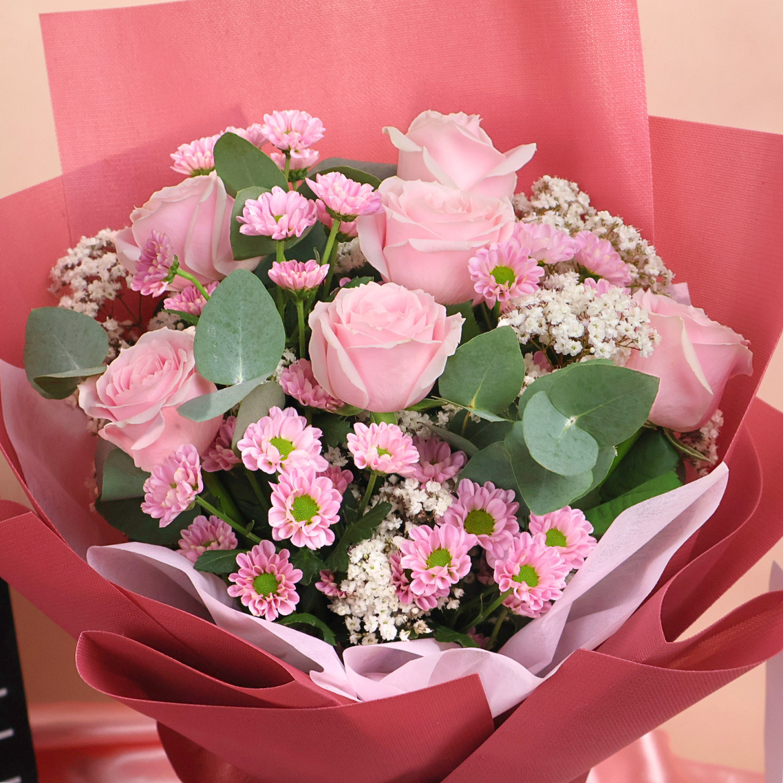 Whispered Hearts (6 Roses) - Valentine Flower Bouquet