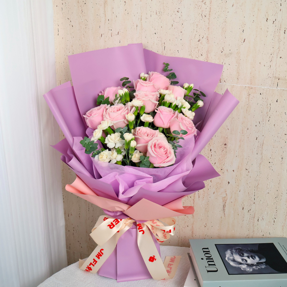 Zia (12 Roses)- Flower Bouquet