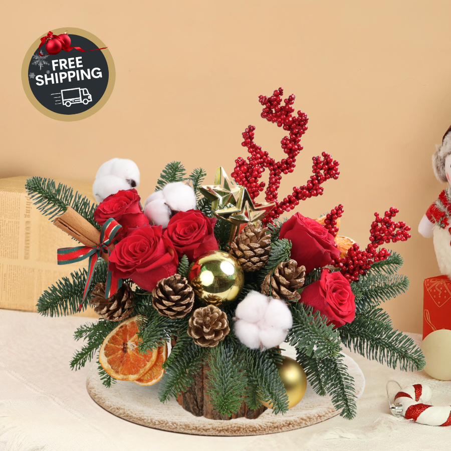 Snowy Rose - Christmas Arrangement