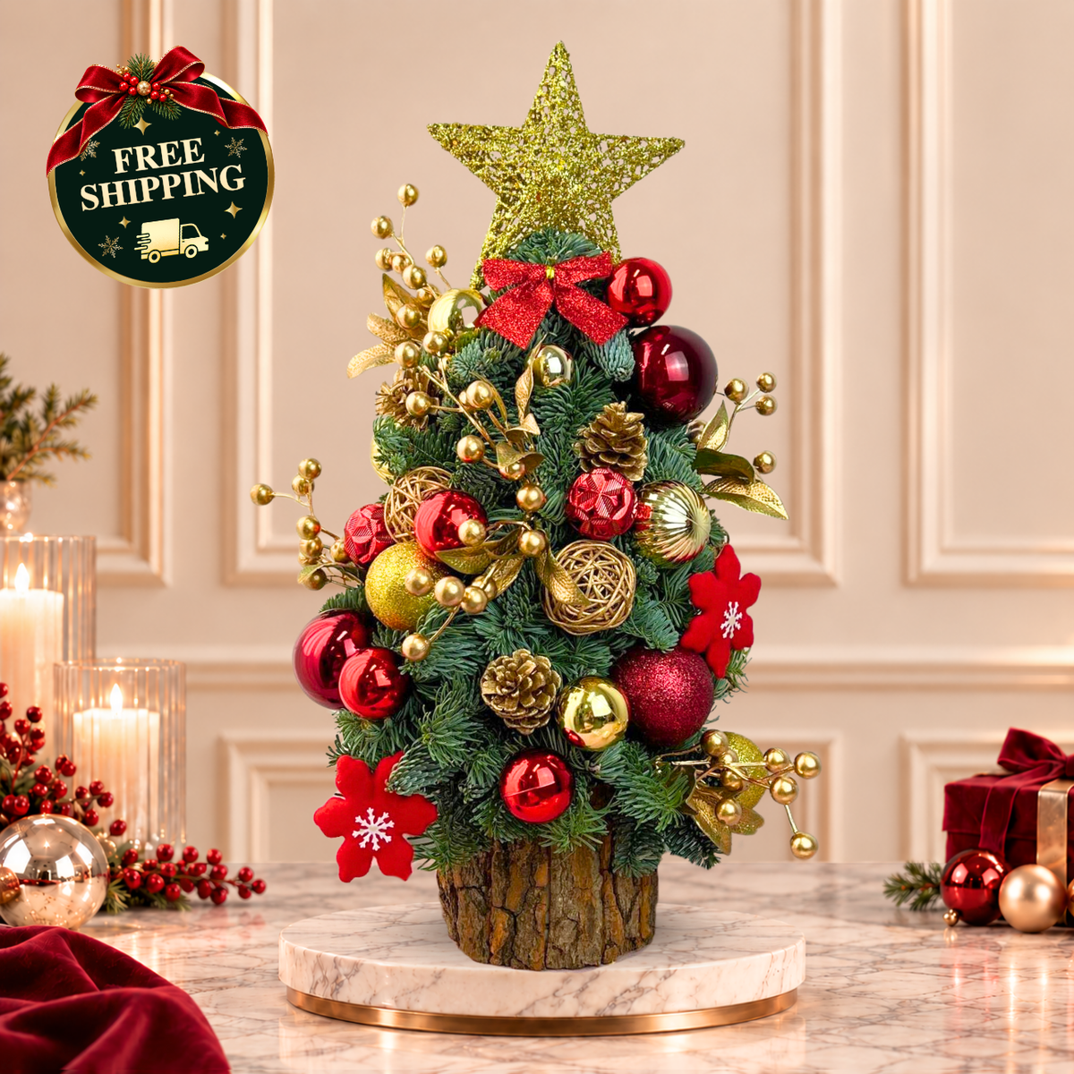 Tinsel Treasure - Fresh Mini Christmas Tree