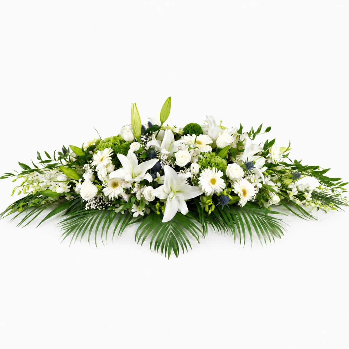 Timeless Tribute (Lily, Hydrangea, Roses) - Condolences Table Arrangement