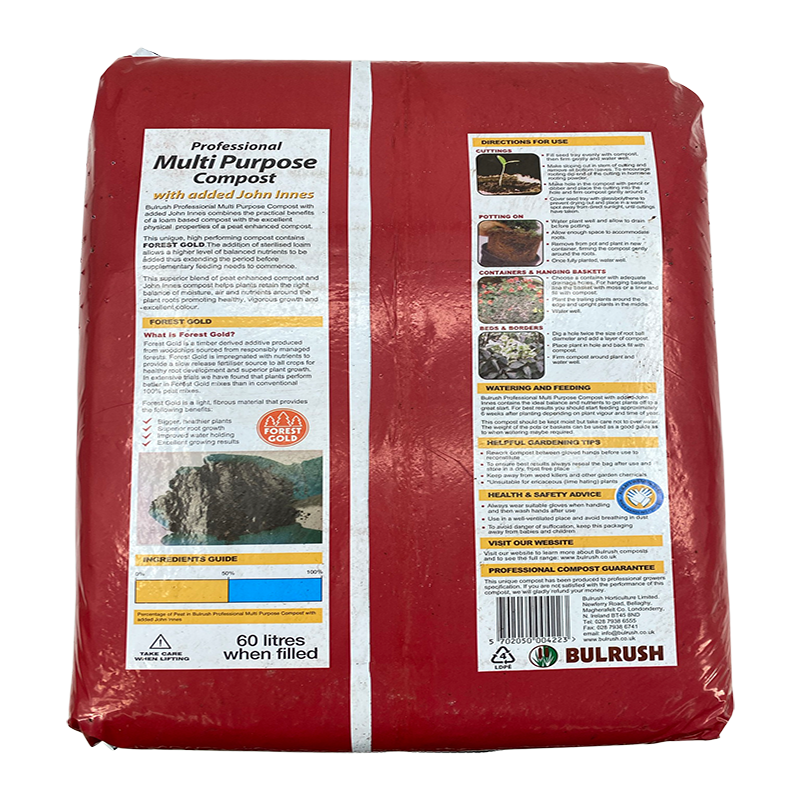 Bulrush Multi-Purpose Compost with John Innes (60L)