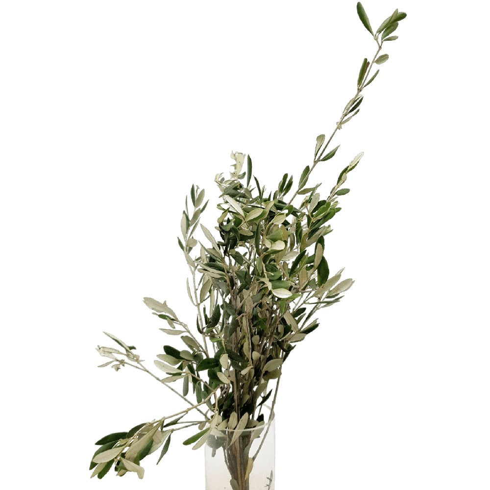 Blue flower bouquet with Kinfolk logo.