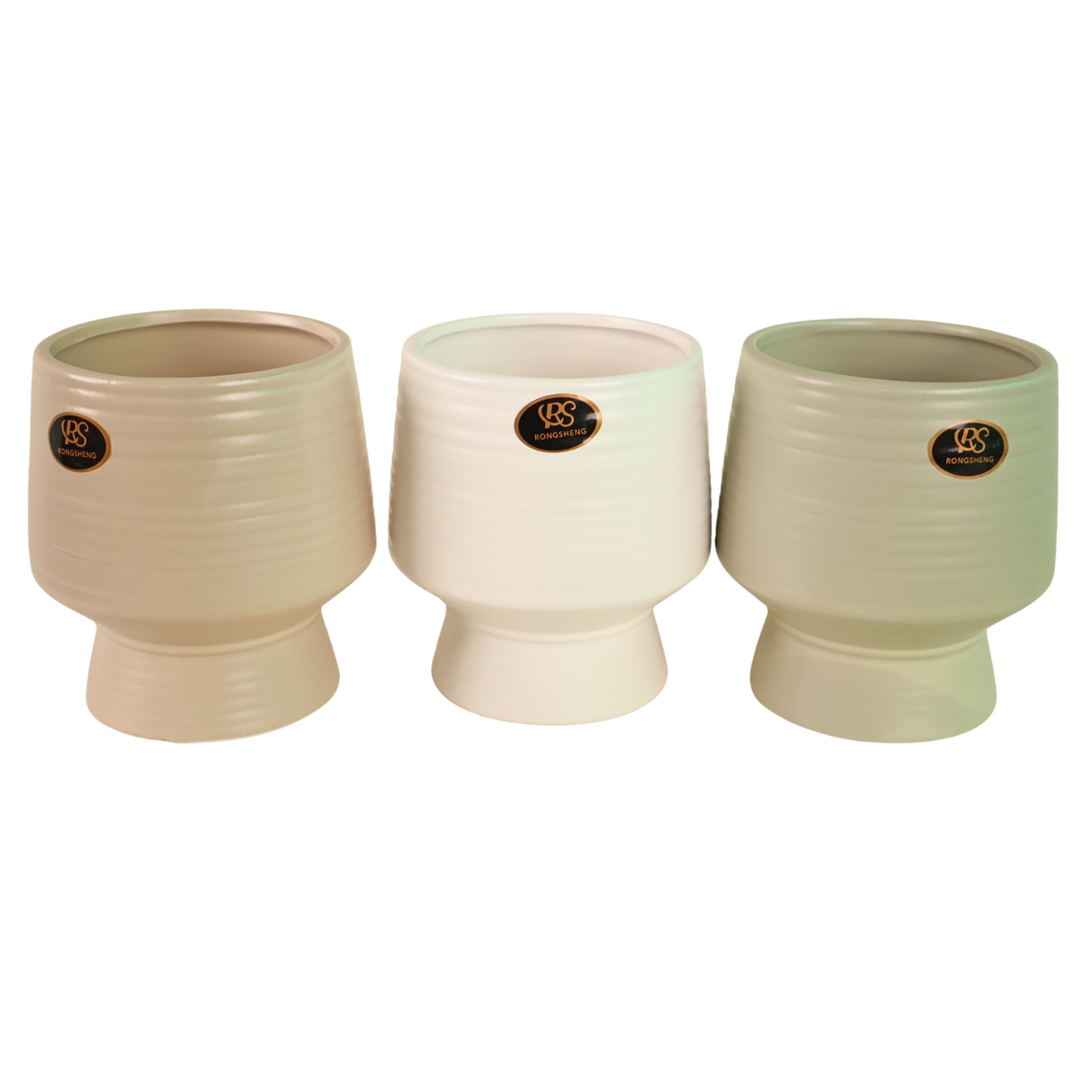 Brown stoneware pottery vase.