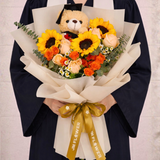 Happy Milestone (3 Sunflowers) - Flower Bouquet