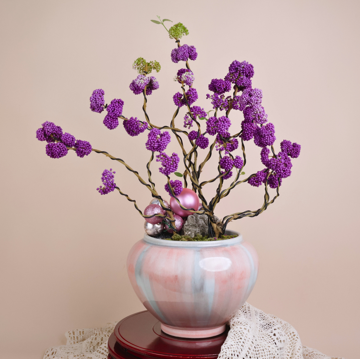 Callicarpa Bodinieri (Bodinier's Beautyberry) in Ceramic Pot