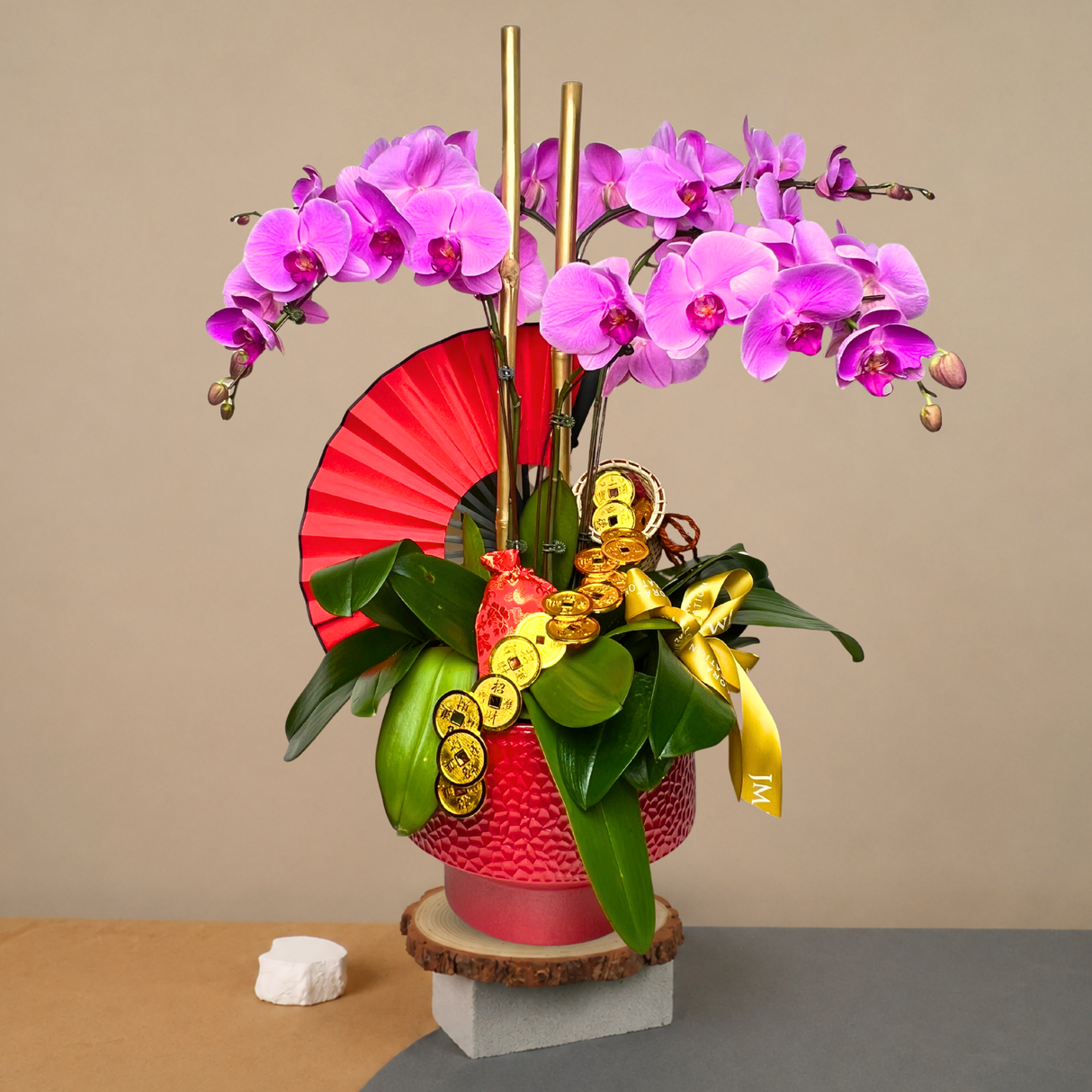 Imperial Prosperity (5 Single Stalks) - Orchid Phalaenopsis