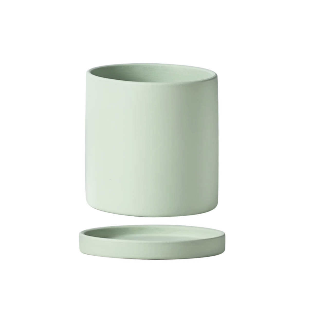 Matte Ceramic Pot with Saucer