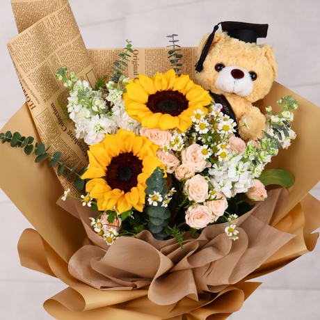 Golden Horizon (2 Sunflowers) - Flower Bouquet