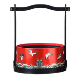 Crimson Crane Basket Round