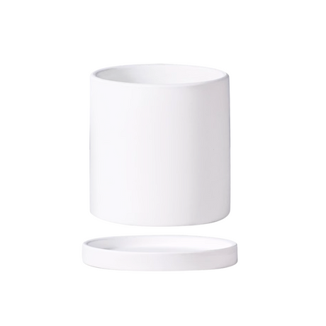 Matte Ceramic Pot with Saucer