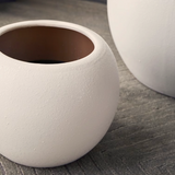 Cream Round Ceramic Pot