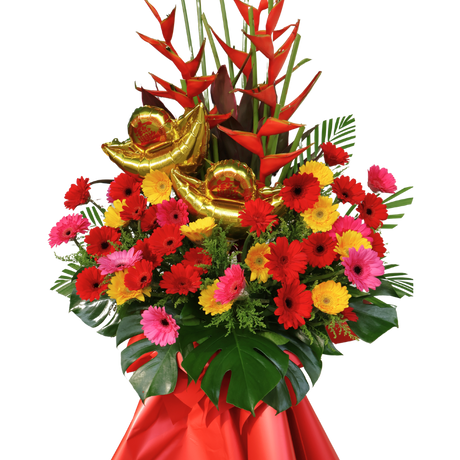 Tropical Celebration - Congratulatory Flower Stand