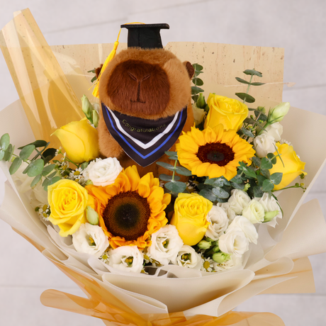 Capy Journey (2 Sunflowers) - Flower Bouquet