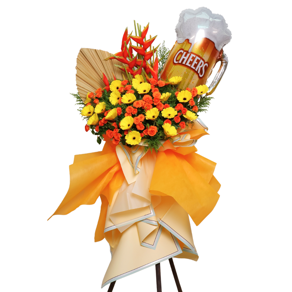 Cheerful Toast - Congratulatory Flower Stand