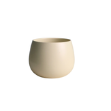 Cream Shine Round Ceramic Pot