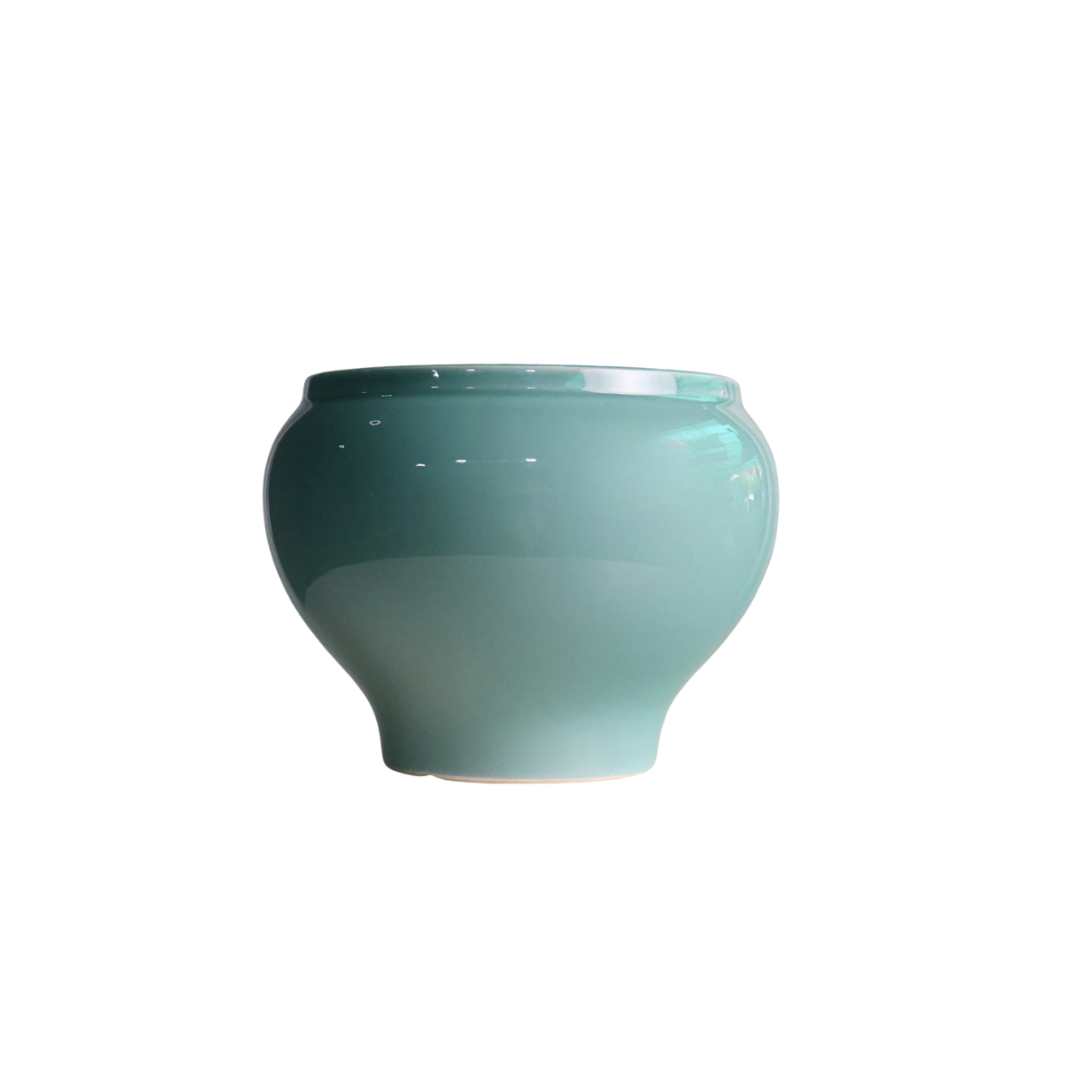 Sky Blue Round Ceramic Pot