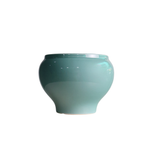 Sky Blue Round Ceramic Pot