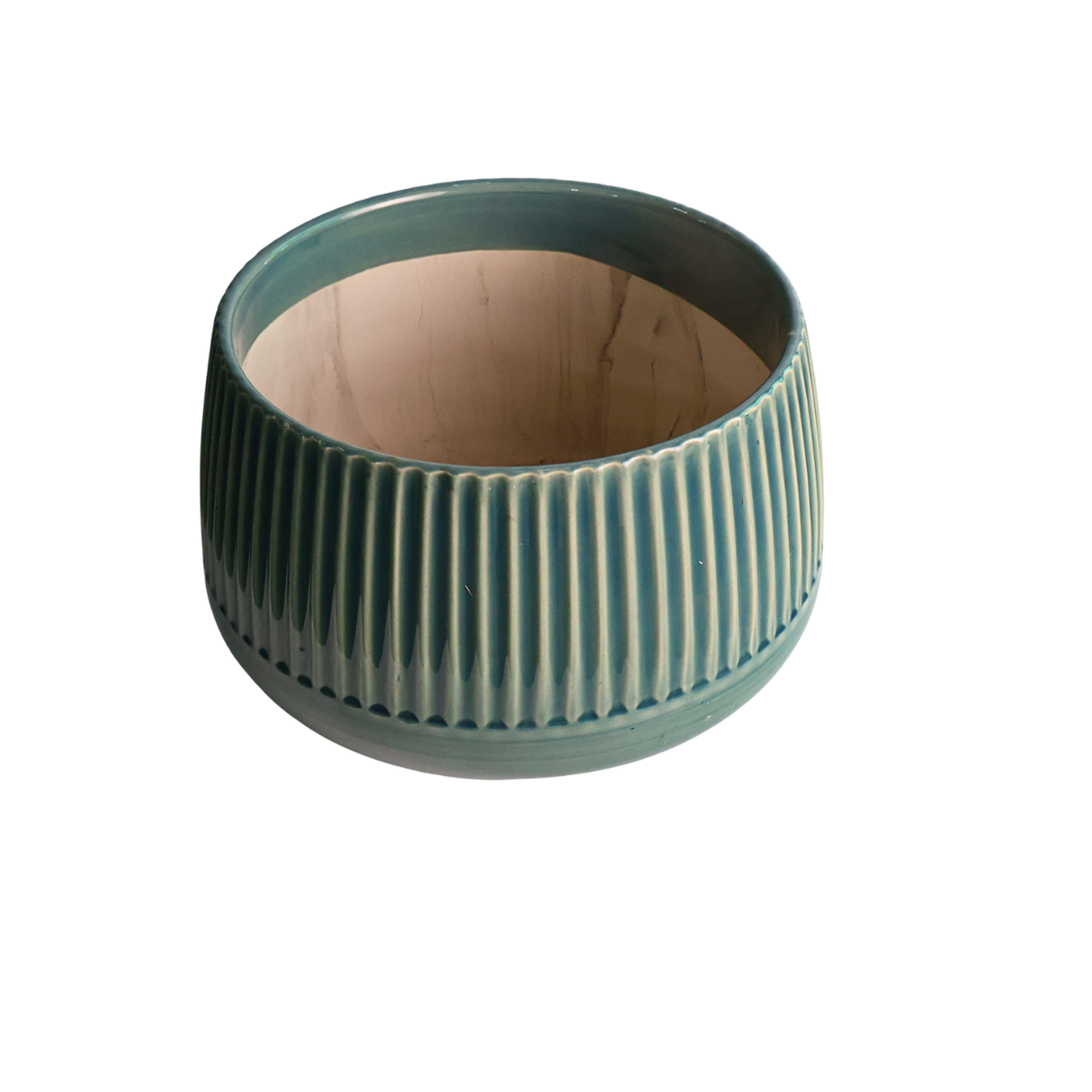 Teal Blue Ceramic Pot