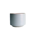 Sky Blue Waveline Ceramic Pot
