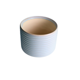 Sky Blue Waveline Ceramic Pot