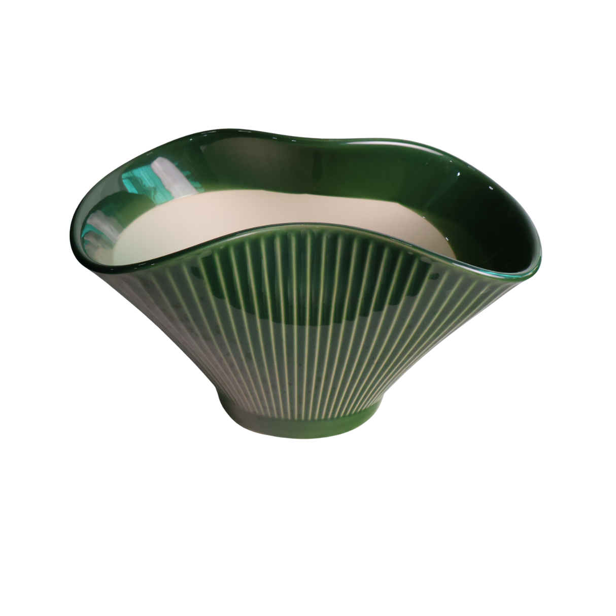 Wave Sage Green Ceramic Pot