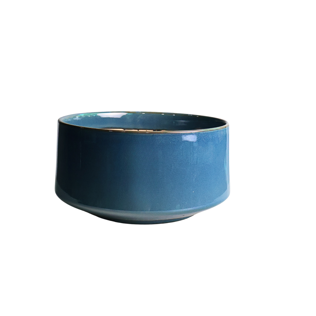 Dusky Blue Round Ceramic Pot
