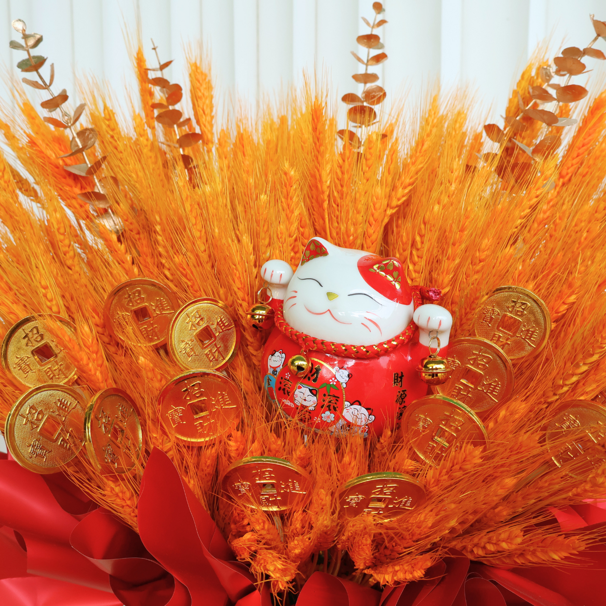 Wealthy Harvest (大卖 Dry Wheat) - Table Flower Arrangement