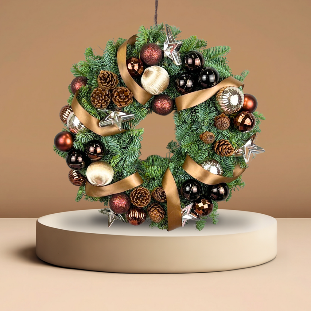 Gleeful Bronze - Christmas Nobilis Wreath