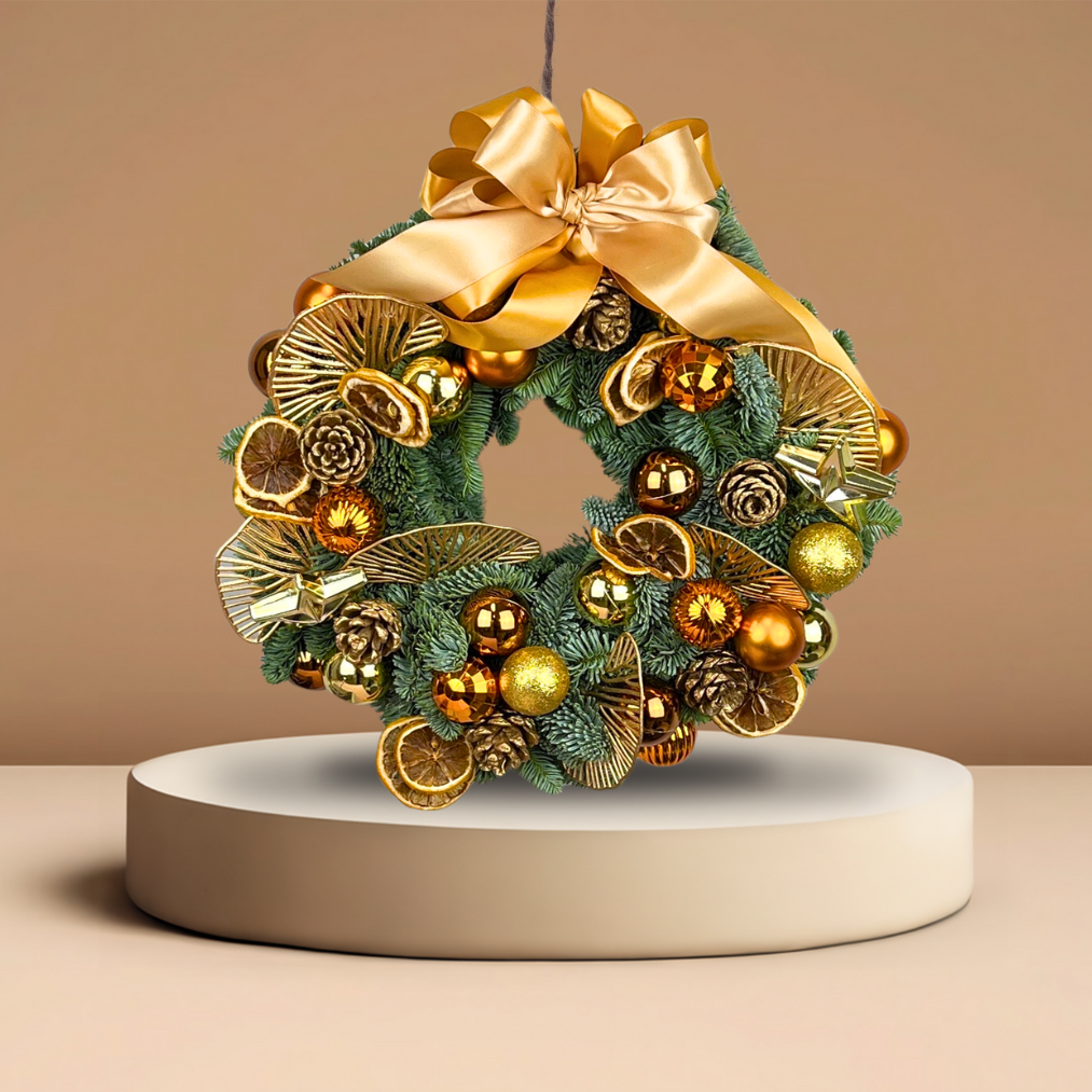 Amber Tidings - Christmas Nobilis Wreath